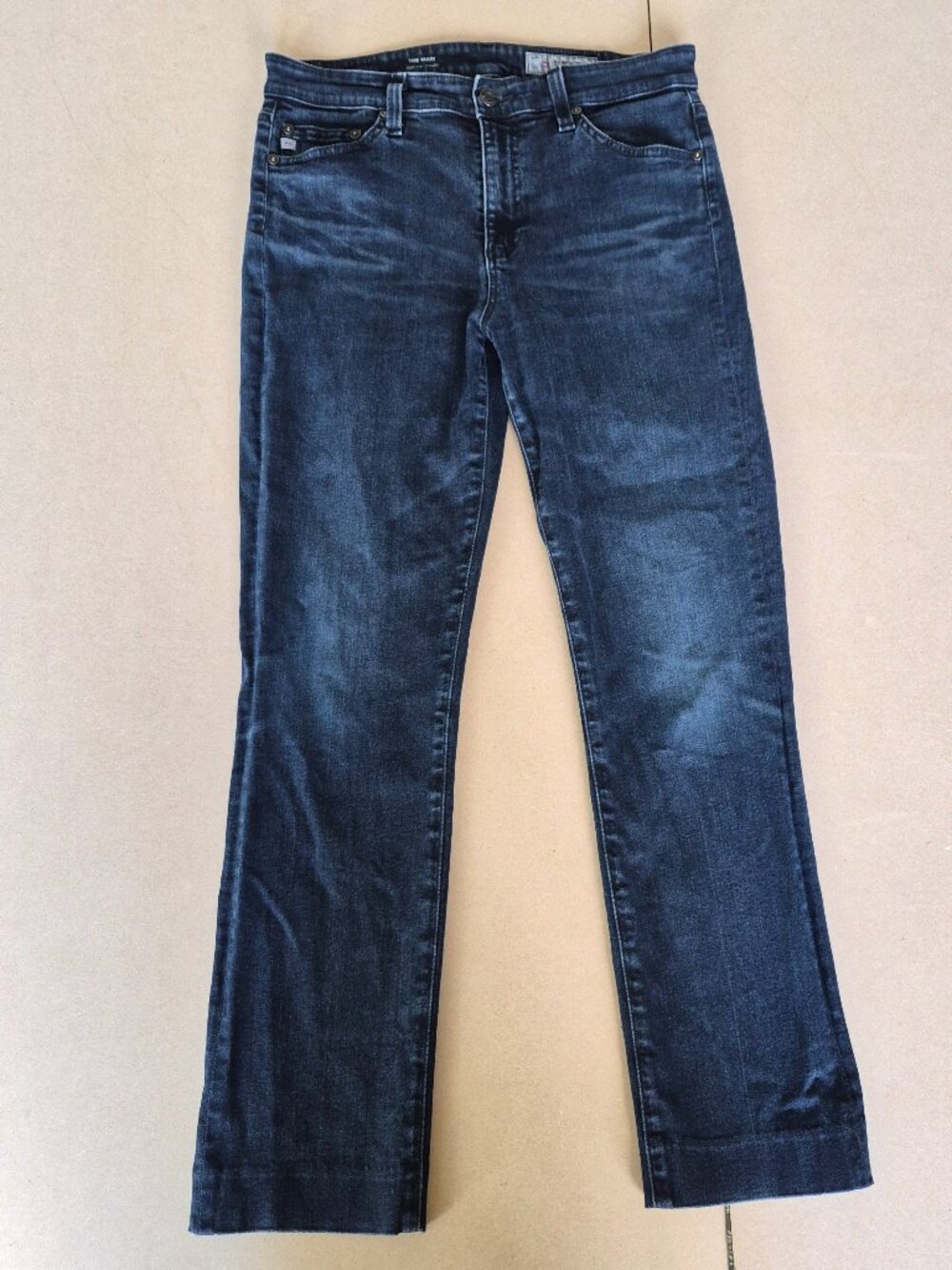 AG Adriano Goldschmied The Mari Women’s 29R High Rise Straight Jeans Dark Wash